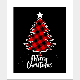 Buffalo Plaid Christmas Tree For Mom Dad And Kids Posters and Art